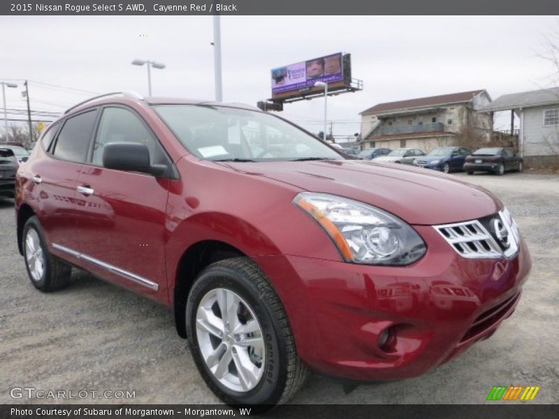 Cayenne Red / Black 2015 Nissan Rogue Select S AWD
