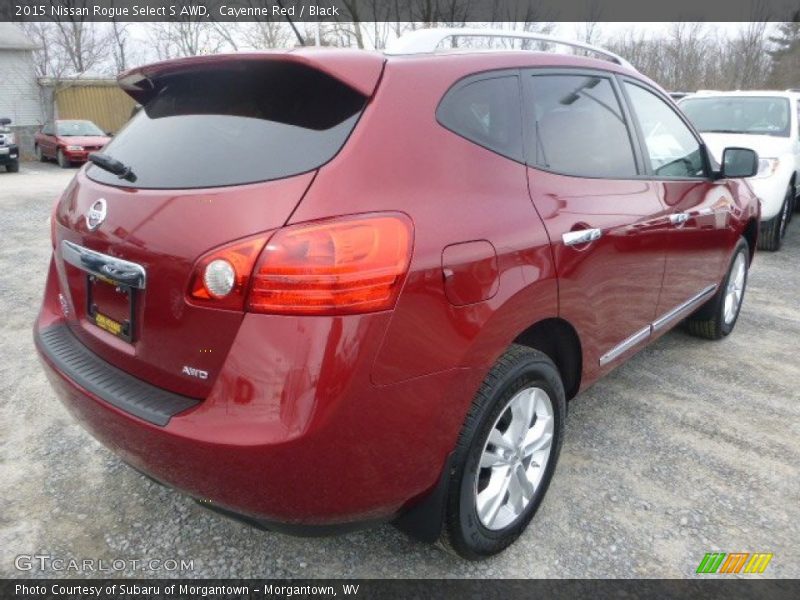 Cayenne Red / Black 2015 Nissan Rogue Select S AWD