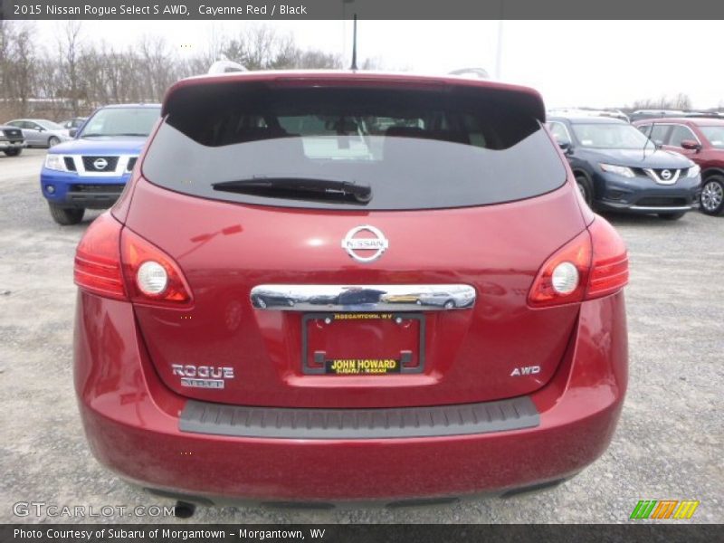 Cayenne Red / Black 2015 Nissan Rogue Select S AWD