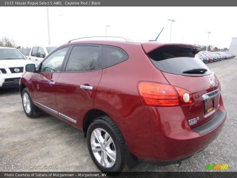 Cayenne Red / Black 2015 Nissan Rogue Select S AWD