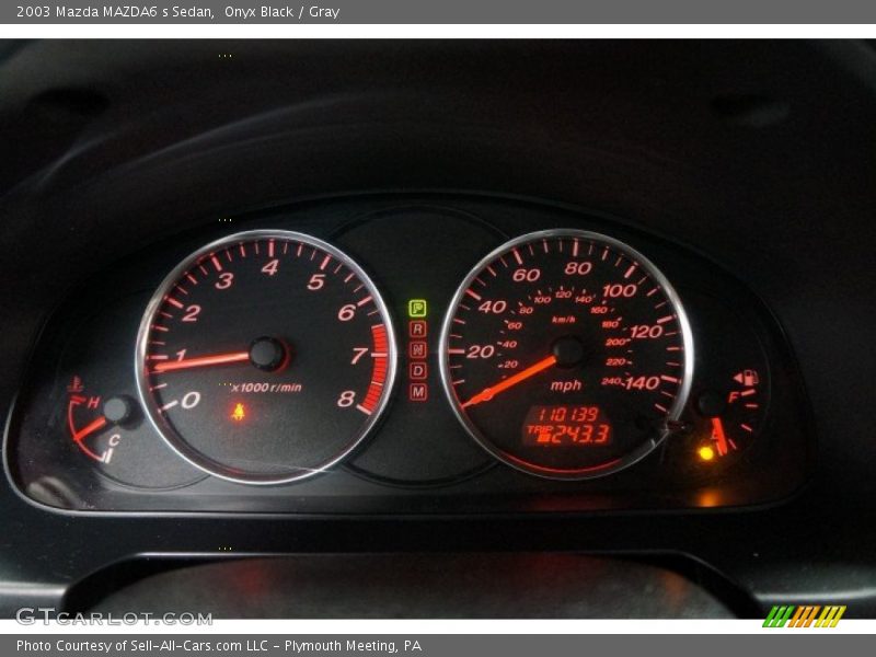 Onyx Black / Gray 2003 Mazda MAZDA6 s Sedan