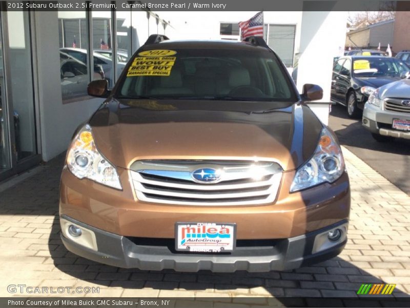Caramel Bronze Pearl / Warm Ivory 2012 Subaru Outback 2.5i Premium