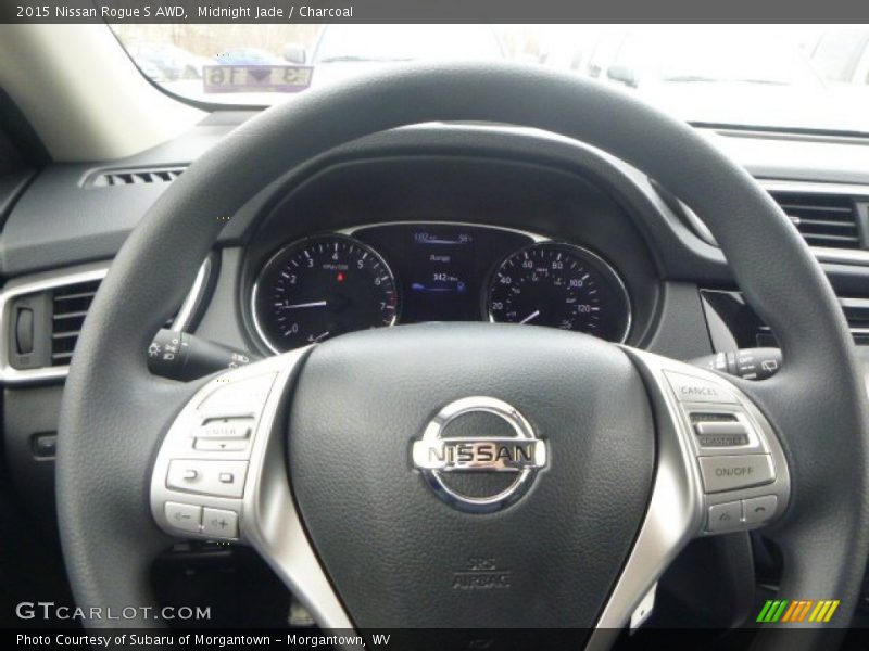 Midnight Jade / Charcoal 2015 Nissan Rogue S AWD