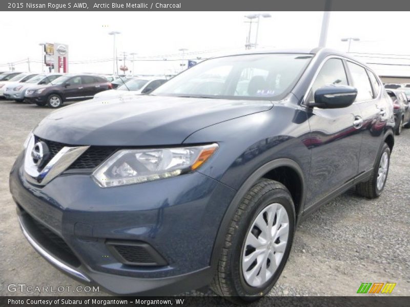 Arctic Blue Metallic / Charcoal 2015 Nissan Rogue S AWD