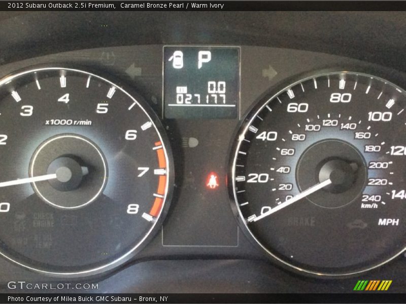 Caramel Bronze Pearl / Warm Ivory 2012 Subaru Outback 2.5i Premium
