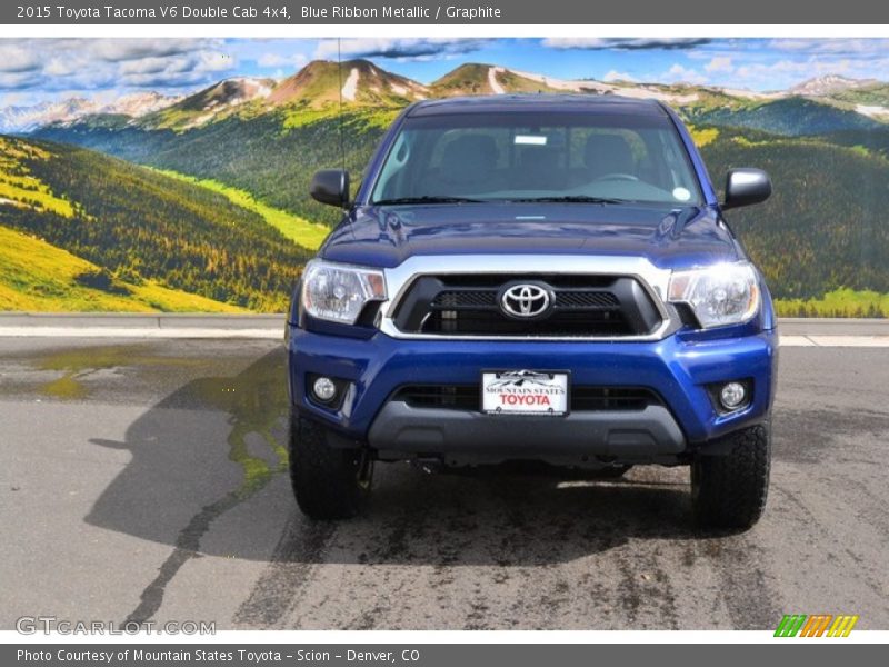Blue Ribbon Metallic / Graphite 2015 Toyota Tacoma V6 Double Cab 4x4
