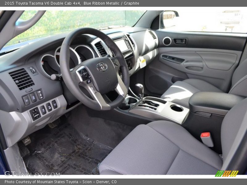 Blue Ribbon Metallic / Graphite 2015 Toyota Tacoma V6 Double Cab 4x4