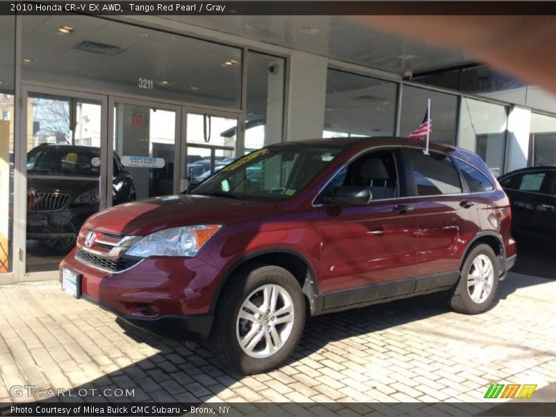 Tango Red Pearl / Gray 2010 Honda CR-V EX AWD