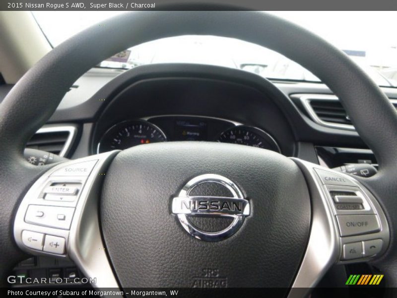 Super Black / Charcoal 2015 Nissan Rogue S AWD