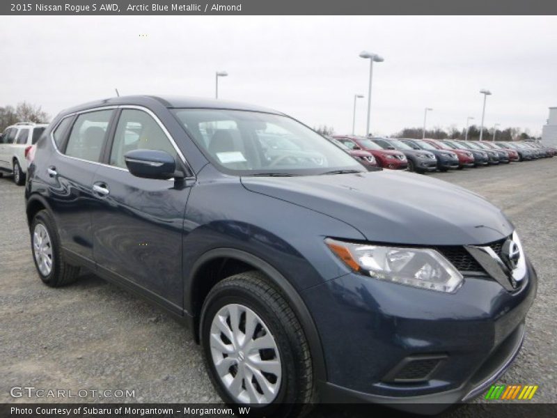 Arctic Blue Metallic / Almond 2015 Nissan Rogue S AWD