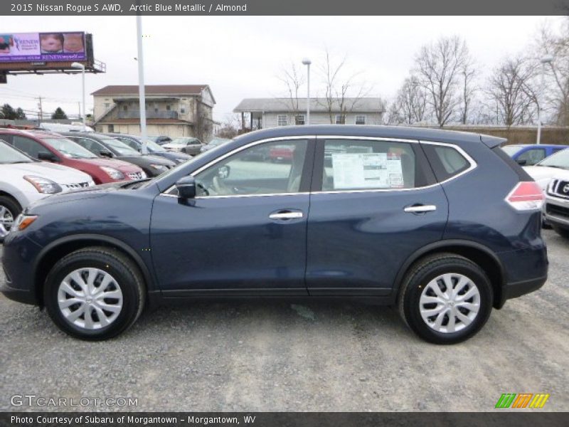Arctic Blue Metallic / Almond 2015 Nissan Rogue S AWD