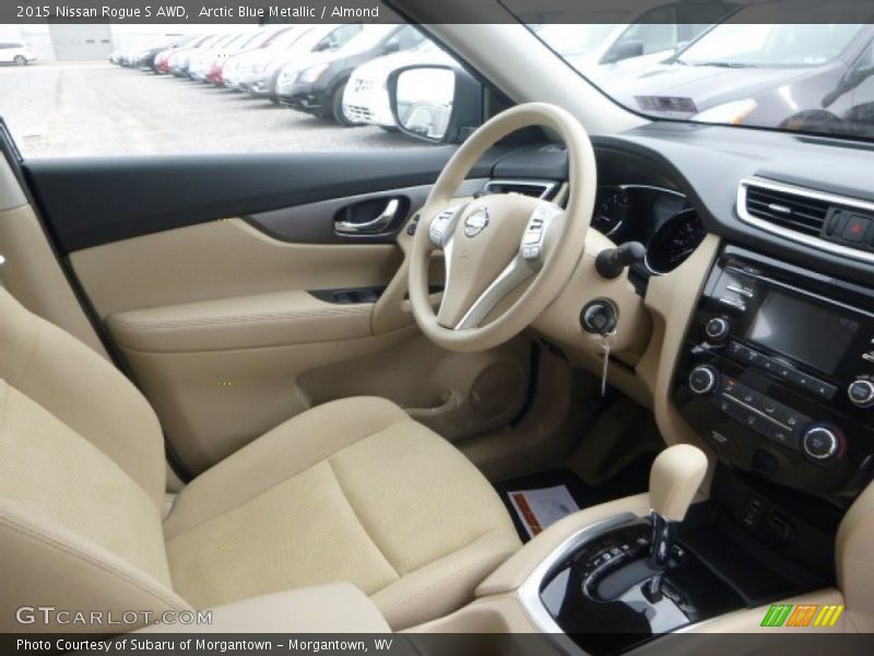 Arctic Blue Metallic / Almond 2015 Nissan Rogue S AWD