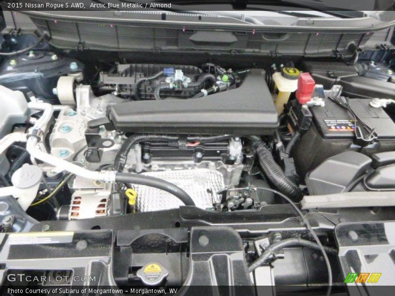 Arctic Blue Metallic / Almond 2015 Nissan Rogue S AWD