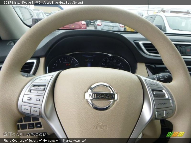 Arctic Blue Metallic / Almond 2015 Nissan Rogue S AWD