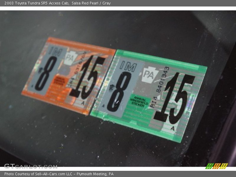 Salsa Red Pearl / Gray 2003 Toyota Tundra SR5 Access Cab