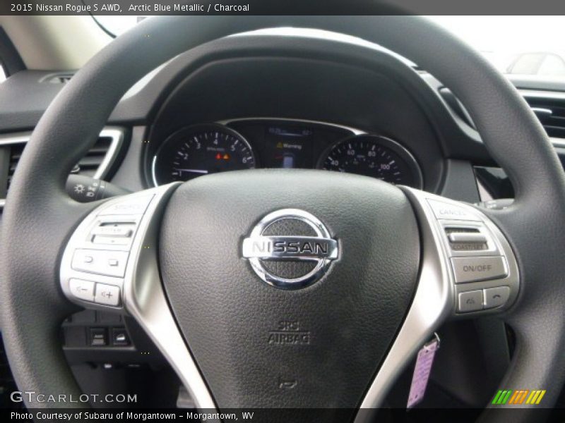 Arctic Blue Metallic / Charcoal 2015 Nissan Rogue S AWD