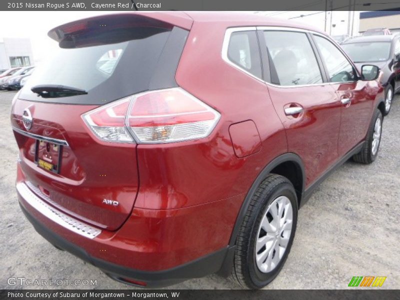 Cayenne Red / Charcoal 2015 Nissan Rogue S AWD