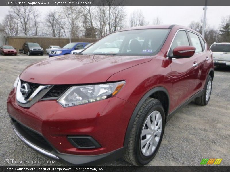 Cayenne Red / Charcoal 2015 Nissan Rogue S AWD