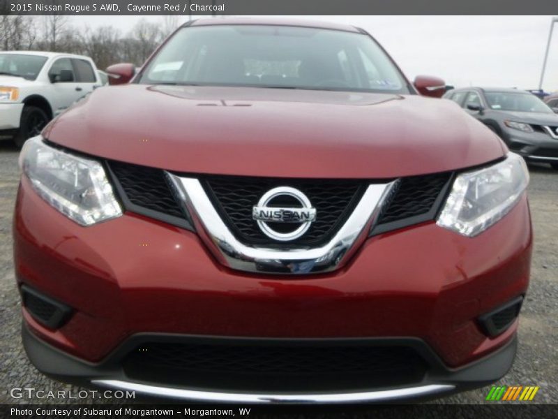 Cayenne Red / Charcoal 2015 Nissan Rogue S AWD