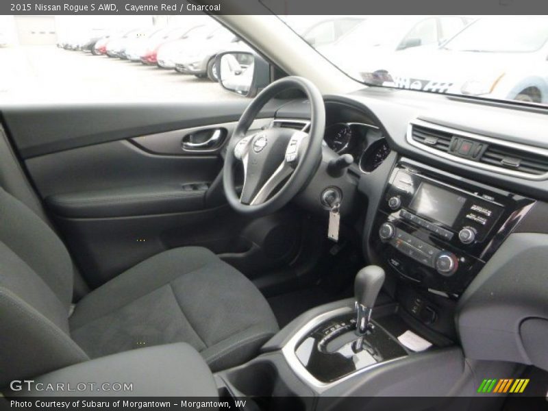 Cayenne Red / Charcoal 2015 Nissan Rogue S AWD