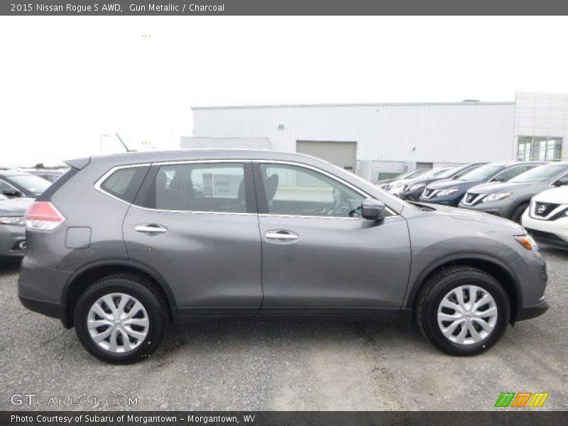 Gun Metallic / Charcoal 2015 Nissan Rogue S AWD