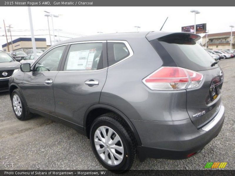 Gun Metallic / Charcoal 2015 Nissan Rogue S AWD