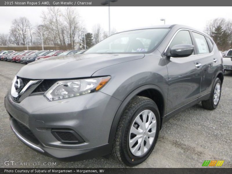 Gun Metallic / Charcoal 2015 Nissan Rogue S AWD