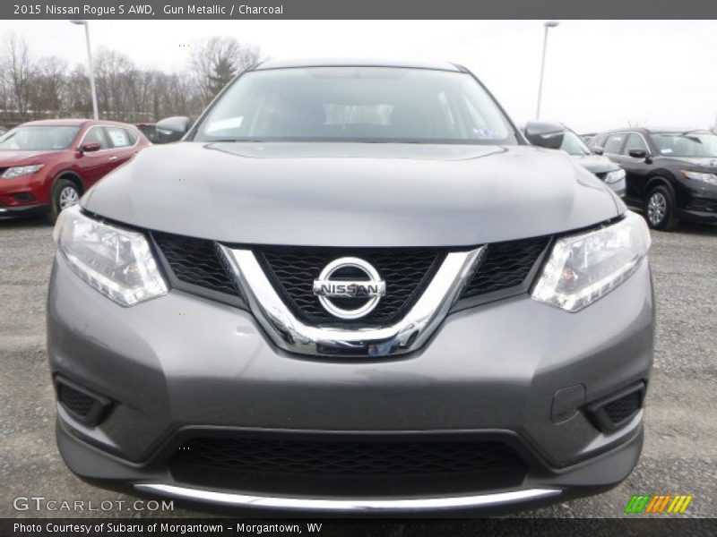 Gun Metallic / Charcoal 2015 Nissan Rogue S AWD