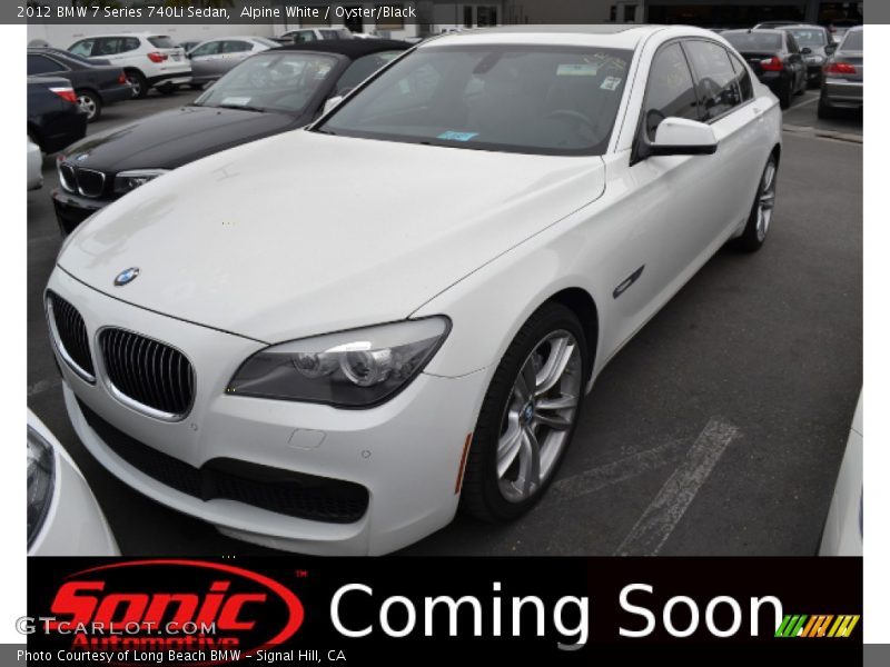 Alpine White / Oyster/Black 2012 BMW 7 Series 740Li Sedan