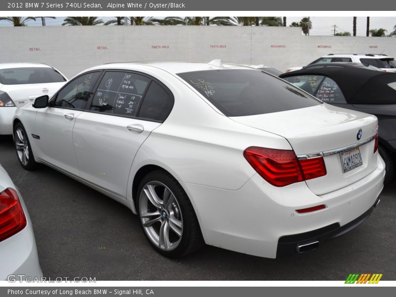 Alpine White / Oyster/Black 2012 BMW 7 Series 740Li Sedan