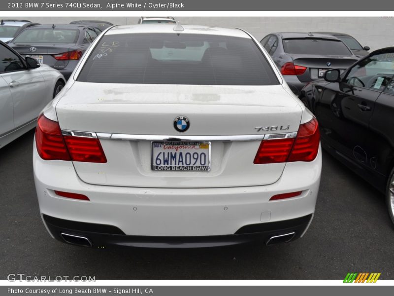 Alpine White / Oyster/Black 2012 BMW 7 Series 740Li Sedan