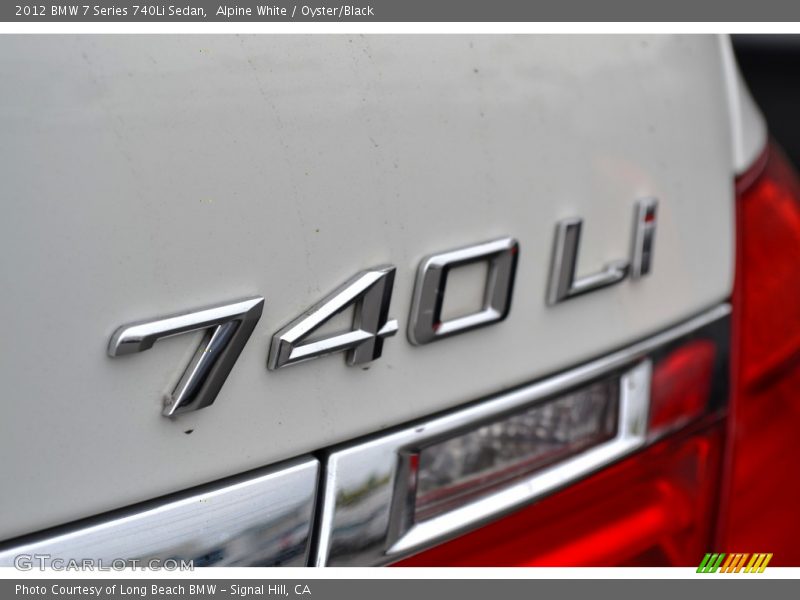 Alpine White / Oyster/Black 2012 BMW 7 Series 740Li Sedan