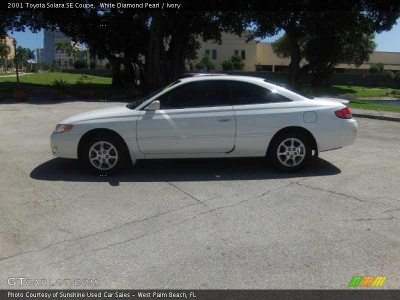 White Diamond Pearl / Ivory 2001 Toyota Solara SE Coupe