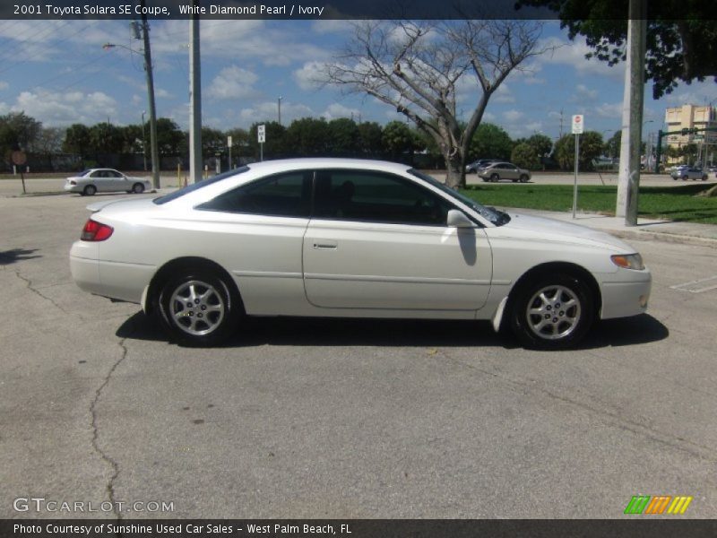 White Diamond Pearl / Ivory 2001 Toyota Solara SE Coupe
