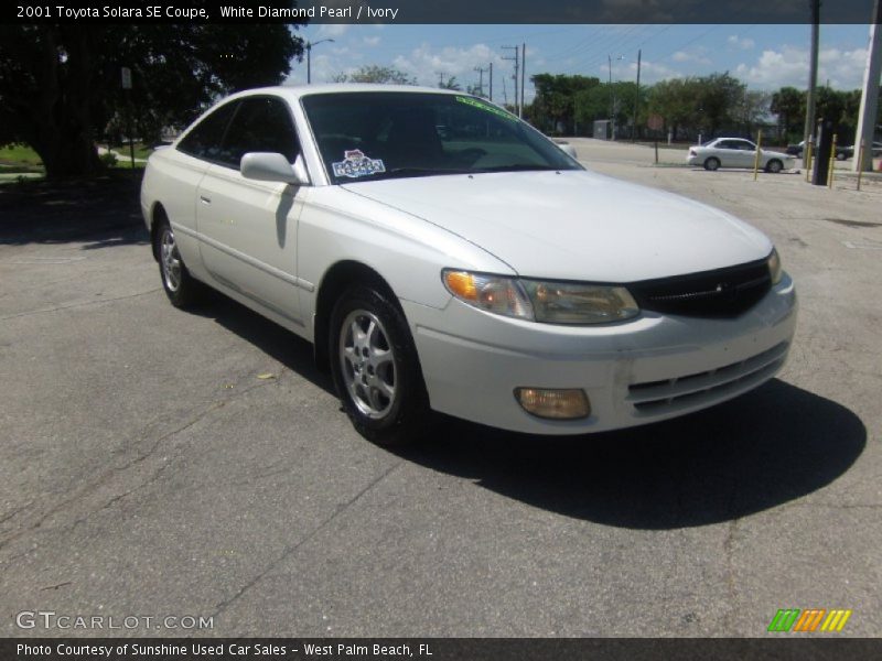 White Diamond Pearl / Ivory 2001 Toyota Solara SE Coupe