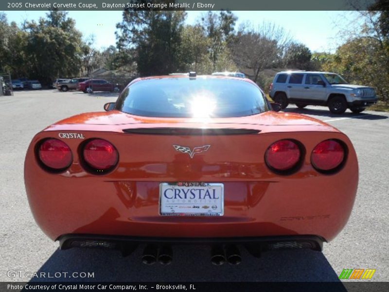 Daytona Sunset Orange Metallic / Ebony 2005 Chevrolet Corvette Coupe
