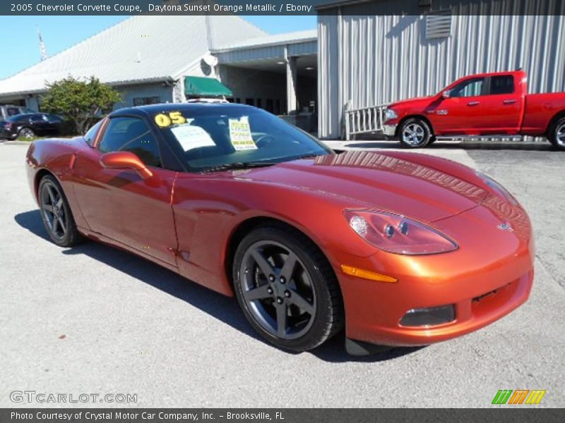 Daytona Sunset Orange Metallic / Ebony 2005 Chevrolet Corvette Coupe