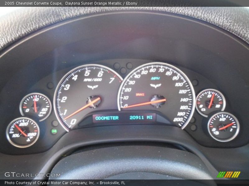 Daytona Sunset Orange Metallic / Ebony 2005 Chevrolet Corvette Coupe
