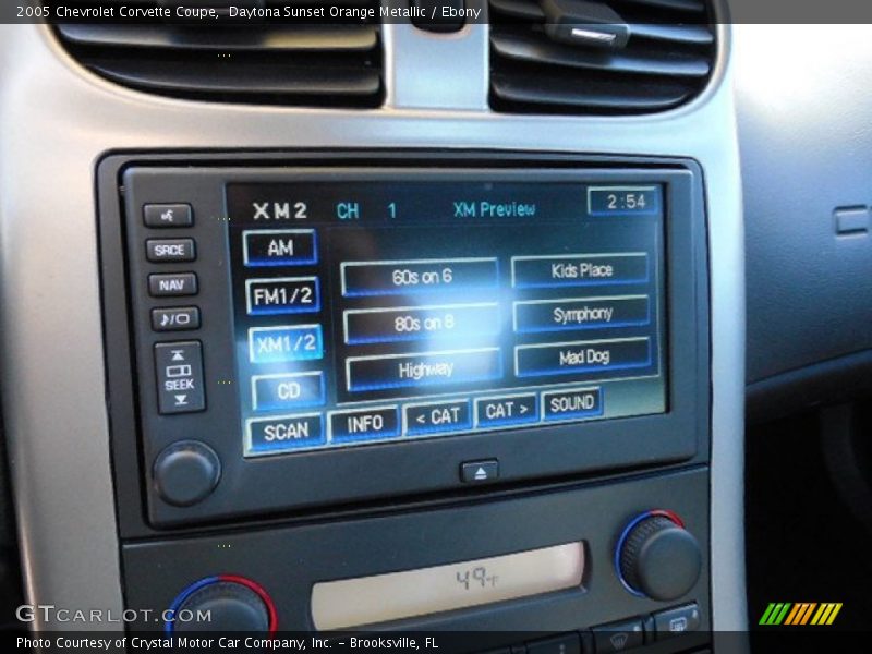 Daytona Sunset Orange Metallic / Ebony 2005 Chevrolet Corvette Coupe