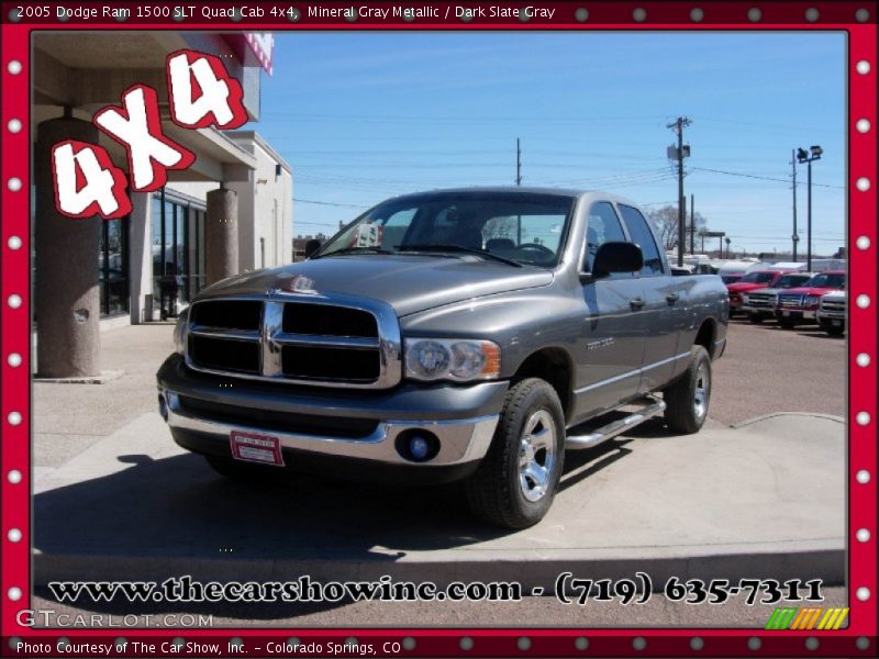 Mineral Gray Metallic / Dark Slate Gray 2005 Dodge Ram 1500 SLT Quad Cab 4x4