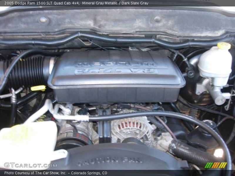 Mineral Gray Metallic / Dark Slate Gray 2005 Dodge Ram 1500 SLT Quad Cab 4x4