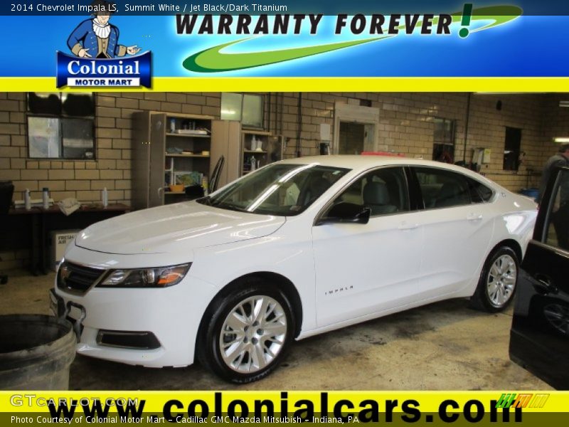 Summit White / Jet Black/Dark Titanium 2014 Chevrolet Impala LS
