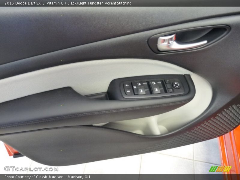 Vitamin C / Black/Light Tungsten Accent Stitching 2015 Dodge Dart SXT
