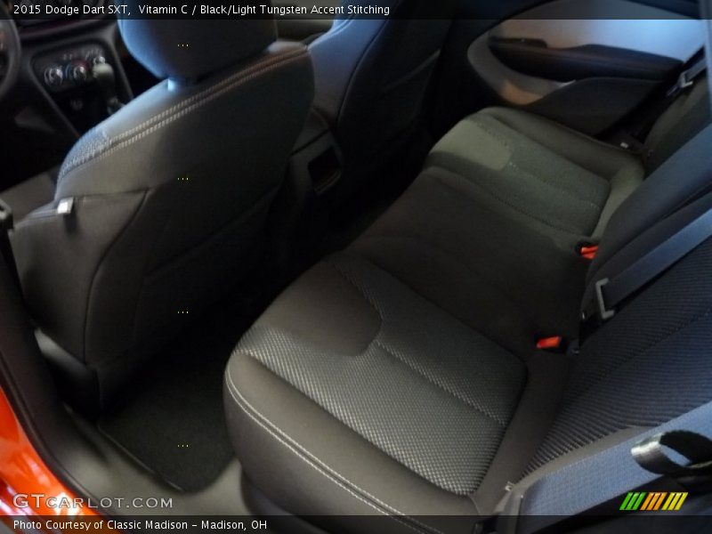 Vitamin C / Black/Light Tungsten Accent Stitching 2015 Dodge Dart SXT
