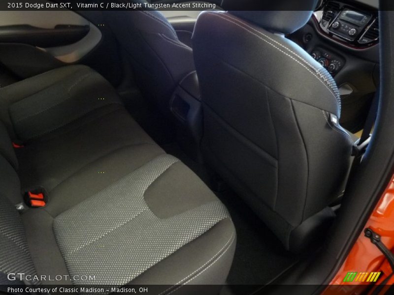 Vitamin C / Black/Light Tungsten Accent Stitching 2015 Dodge Dart SXT
