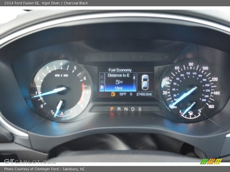 Ingot Silver / Charcoal Black 2014 Ford Fusion SE