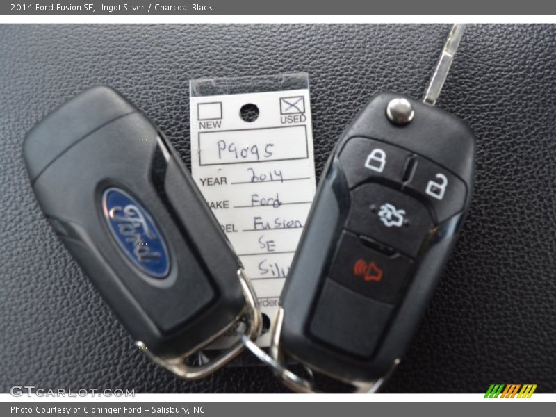 Ingot Silver / Charcoal Black 2014 Ford Fusion SE