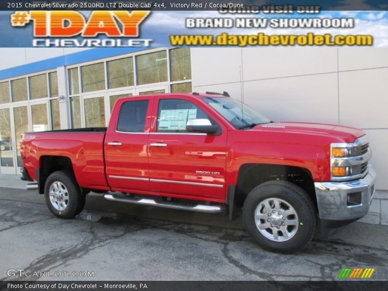 Victory Red / Cocoa/Dune 2015 Chevrolet Silverado 2500HD LTZ Double Cab 4x4