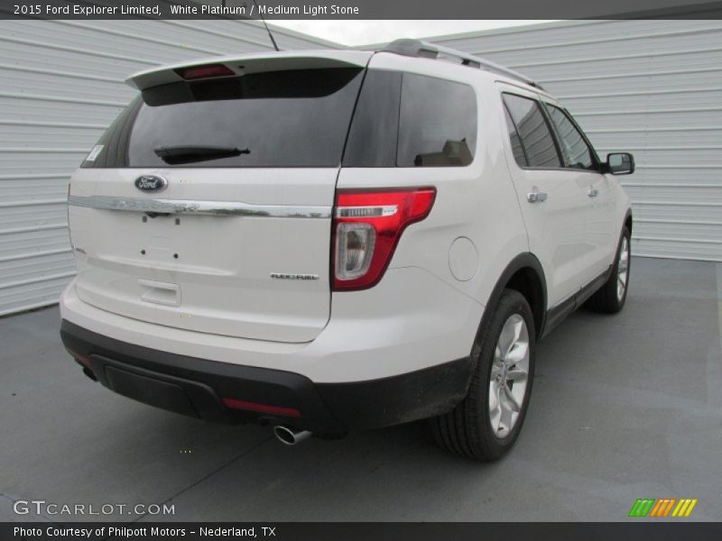 White Platinum / Medium Light Stone 2015 Ford Explorer Limited
