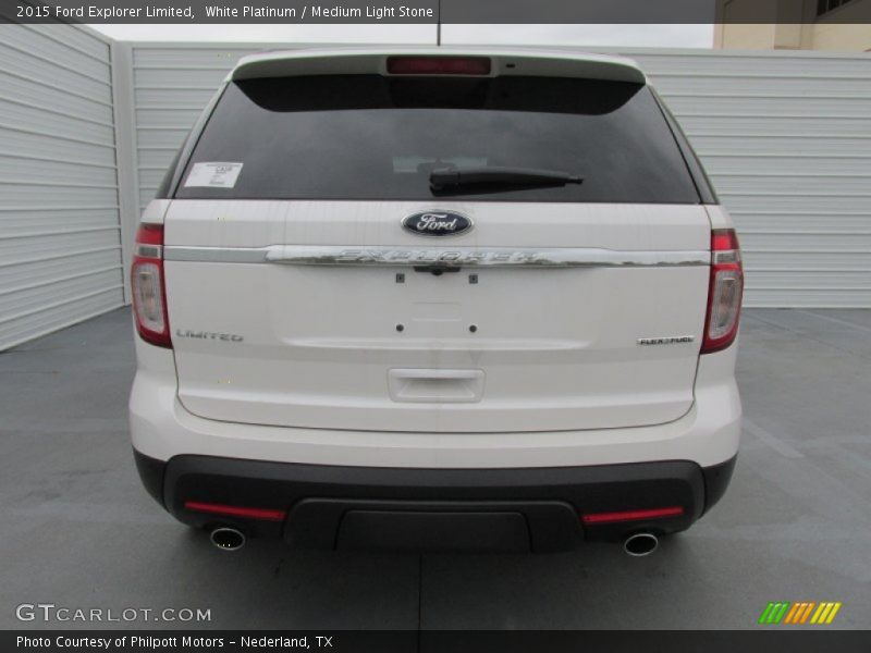 White Platinum / Medium Light Stone 2015 Ford Explorer Limited